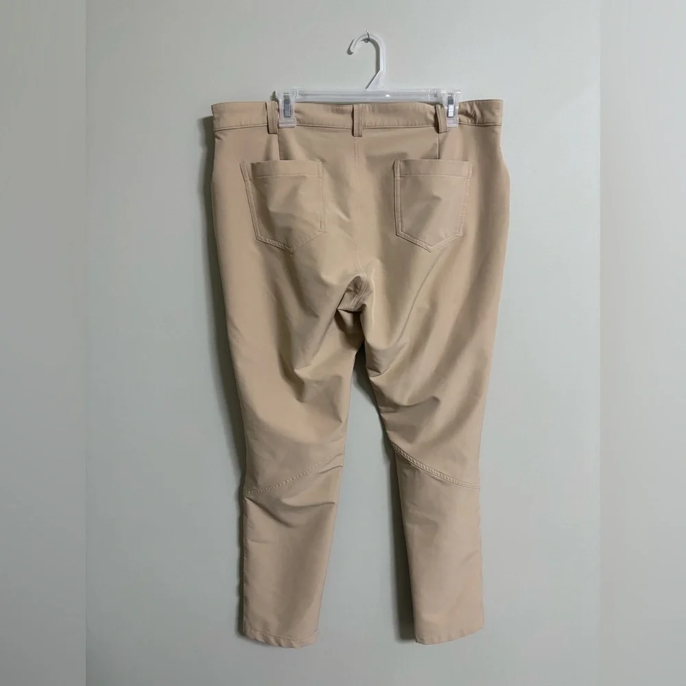 ZYIA Active Pants Mens Size Large Khaki Tan Office Chinos Stretch 36 Trail